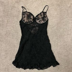 Victorias Secret Push Up Babydoll Lace Black 32B.